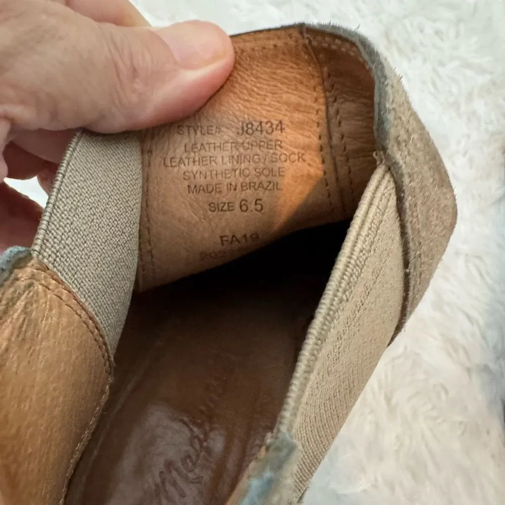 Madewell The Regan Suede in Wet Pebble Ankle Boots Size 6.5 - Picture 10 of 10